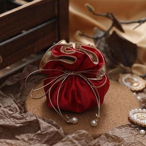 Bijoux de mariage boîte-cadeau sac douche décor créatif bricolage Portable Phalaenopsis velours bonbons sacs - Product Image 2