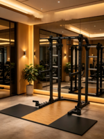 Plateforme d'entraînement de musculation antichoc et anti-chute, rack de rame à barre en T Hummer, amortisseur insonorisant pour squats et soulevés de terre