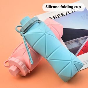 Botella de Agua Plegable de Silicona de Grado Alimenticio de 600 ml, Reutilizable, Ecológica, Libre de BPA, para Deportes y Viajes - Product Image 4