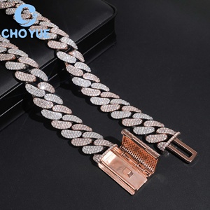 Hip Hop Jewelry 22mm Heavy Necklace 925 Sterling Silver Gold Plated Moissanite Cuban Link <b>Chain</b> Necklace Men's <b>Iced</b> <b>Out</b> Jewelry - Product Image 1
