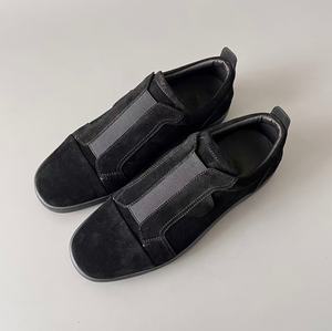 New Custom Luxury Men's Flat Casual <b>Shoes</b> No shoelaces Design Breathable <b>Lightweight</b> Skate <b>Shoes</b> Fashion Red Bottom <b>Walking</b> <b>Shoe</b> - Product Image 4