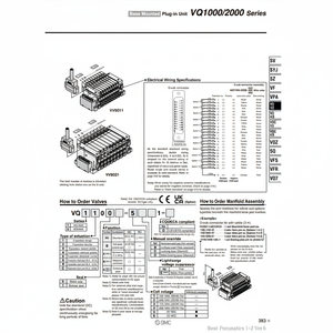 Électrovanne pneumatique SMC Produit de vannes de commande VQ1A01-51 - Product Image 1