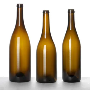 צבע ענבר 375 מ""ל 750 מ""ל 1500 מ""ל יצרן בקבוק יין בורדו זכוכית בתפזורת