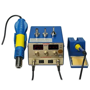 YAXUN YX-886D+ 2 in 1 SMD hot air and soldering station temperature Memory Function Rework station 5V 1A USB Output