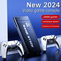 M8 Pro 4K HD classique rétro TV Console de jeu Double choc 2 manette sans fil 20000 jeux Stick 2 manette de jeu