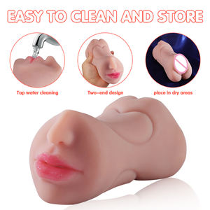 <span class=keywords><strong>3</strong></span> in 1 cep kedi erkek Masturbator, vajina anüs ve ağız ile çift uçlu Stroker, erkekler için 3D gerçekçi oyuncak mastürbasyon - Product Image 5