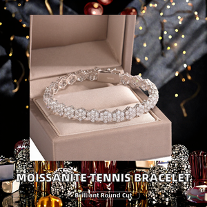 925 <b>Silver</b> Rhodium Plated D VVS Iced Moissanite Tennis <b>Bracelet</b> 2-6.5mm Chain Gift - Product Image 2
