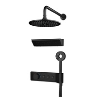 Ensemble de douche à jet supérieur portatif de style américain, 10 pouces, à trois fonctions, à température constante, avec fonction de massage du cou, pour hôtel, transfrontalier
