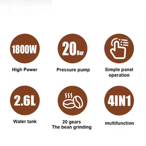EU Plug 220v Stainless Steel Digital Espresso <b>Coffee</b> <b>Machine</b> Touch Screen Brew System Hot Water 20 Bar Hotel <b>Automatic</b> Espresso - Product Image 3