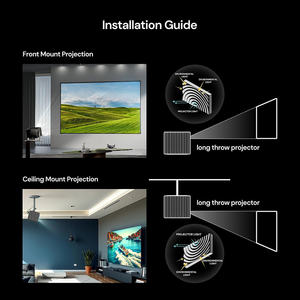 Écran de <span class=keywords><strong>projection</strong></span> à <span class=keywords><strong>cadre</strong></span> fixe de 100, 120 et 150 pouces, 4K HD ALR, écran de <span class=keywords><strong>projection</strong></span> gris cristal pour projecteurs à courte et longue portée - Product Image 6