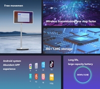 Smart TV rotative portable de 32 pouces, moniteur à écran tactile 4K UHD, montable pour la publicité à la maison/camping/bureau