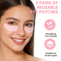 Masque pour les yeux en silicone réutilisable et écologique, logo personnalisé, qualité alimentaire, patchs sous les yeux pour hydrater et éclaircir la peau
