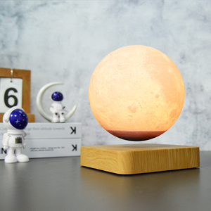 2025 <span class=keywords><strong>Table</strong></span> Flottant Led Lumière 3D Impression Lamparas De Luna Veilleuses Lévitation Magnétique Lune Lampe Flottant - Product Image 3