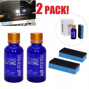 2 ชิ้น 9H MR.FIX น้ำยาเคลือบแก้วนาโนสำหรับรถยนต์ เซรามิกป้องกันรอยขีดข่วน ความแข็ง H9 ผลิตภัณฑ์ดูแลรถยนต์ระดับพรีเมียม - Product Image 3