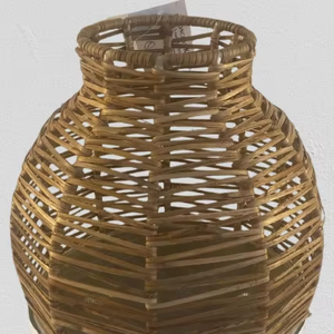 Florero de Hierro y Ratán, Forma Redonda, Decoración de Mesa para Sala de Estar, Decoración de Interiores, Estilo Art Deco, Hierro y Ratán, Ligero - Product Image 1