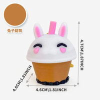 Porte-clés jouet anti-stress mignon imprimé en 3D - Breloque de décompression à presser Xiaolongbao Steamer & Hatching Chick - Cadeau fantaisie pour enfants