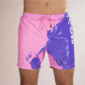 Bañador <span class=keywords><strong>corto</strong></span> mágico con <span class=keywords><strong>cambio</strong></span> de Color para hombre, traje de baño de secado rápido para verano - Product Image 2