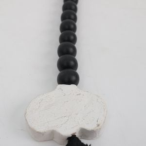 Décoration murale rustique de style campagnard, <span class=keywords><strong>perles</strong></span> bohèmes, grande décoration murale, <span class=keywords><strong>perles</strong></span> de ferme, guirlande de <span class=keywords><strong>perles</strong></span> <span class=keywords><strong>en</strong></span> <span class=keywords><strong>bois</strong></span> avec pompons - Product Image 4