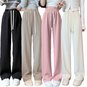 Pantaloni da allenamento invernali Slim Fit da donna KK879 in velluto a coste e pile con ampi pantaloni caldi - Product Image 1