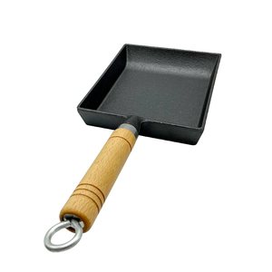 Nhà Máy Giá Rẻ Giá Hình Chữ Nhật Vỉ Nướng Phẳng Đúc Sắt Chảo Với Tay Cầm Dài - Product Image 5