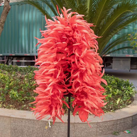 Boas de plumes de coq teintes de 2 mètres pour décorations de carnaval, de festivals et accessoires vestimentaires