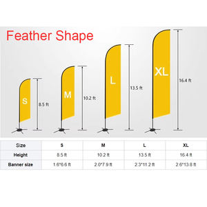可定制高度旗杆 (2.8m/3.4m/4.5m) 铝和玻璃纤维建筑夏季促销 - Product Image 2