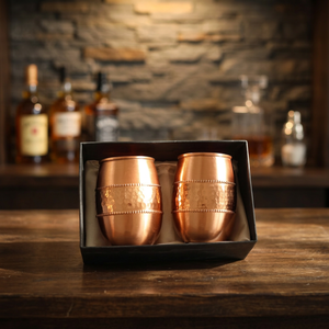 Gobelet en cuivre à finition martelée, grande capacité, jetable, coffret cadeau, pour boissons, thé et café - Product Image 3