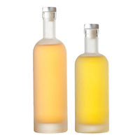 Hochwertige Quadratische Mattierte Likör- & Wodka-Glasflaschen mit Kronkorken 700ml/750ml Günstiger Großhandel
