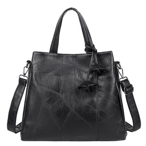Bolso de mano para mujer, bolso de hombro de cuero liso para mujer, bolsos cruzados informales de gran capacidad - Product Image 4