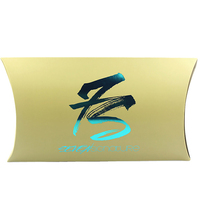Sacs d'emballage cadeau en papier avec logo personnalisé de luxe en forme de petit oreiller pour perruque extensions de cheveux