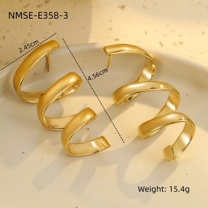 <span class=keywords><strong>Orecchini</strong></span> Pendenti Geometrici in Acciaio Inossidabile Placcato Oro 18K PVD Impermeabili Stile INS Trendy, Gioielli <span class=keywords><strong>da</strong></span> Donna, Idea Regalo - Product Image 4