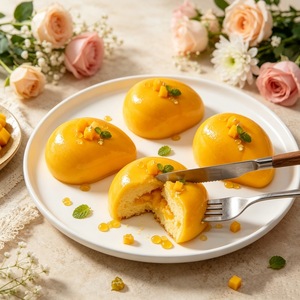 6-Cavity Mango Mousse Cake Silicone Mold For French Dessert Baking Realistic Fruit Shaped Jelly Pudding Mold Commercial Use - Product Image 3