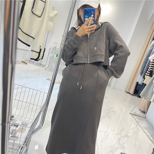 Ricamare felpa abito <span class=keywords><strong>tuta</strong></span> cerniera giacca felpa con cappuccio donna Casual <span class=keywords><strong>vestito</strong></span> da bambino Set da Jogger personalizzato in due pezzi abbigliamento da salotto - Product Image 4