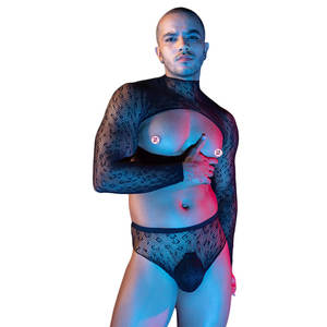 9131, ropa de red Sexy para hombres europeos americanos, ropa de actuación para club nocturno, Bar, perspectiva de lluvia oportuna, modelo masculino Sexy - Product Image 1