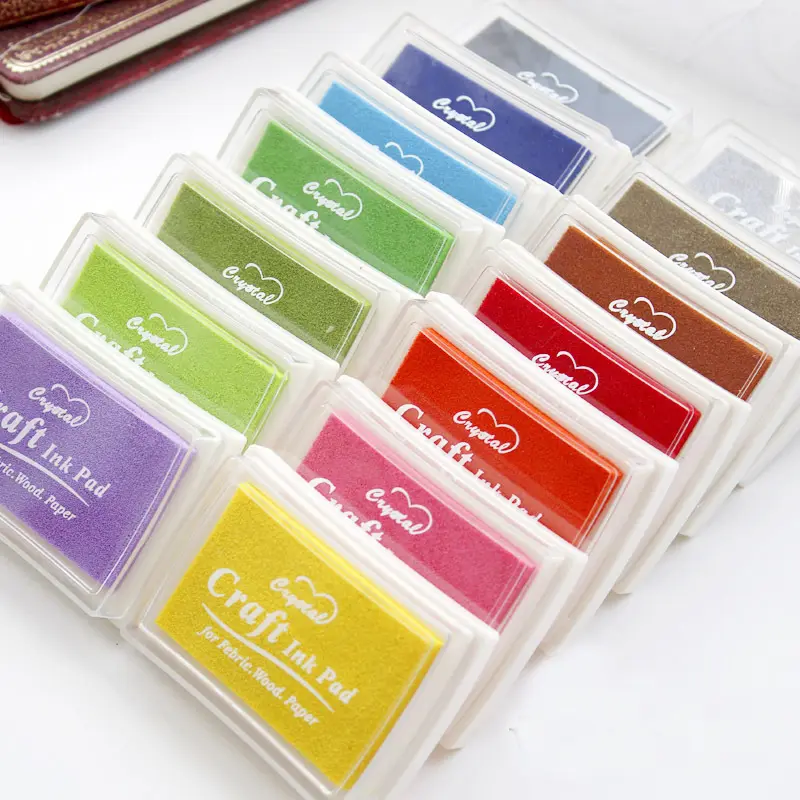 Concave Waist Stamp Pad DIY Stamp Finger Painting Hand Book Coloring Color Cute Stamp Pad 15 colors can be chosen
