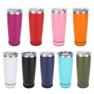 Haute qualité Smart 20oz en acier inoxydable gobelet Bluetooth lumière haut-parleur parlant bouteille d'eau bière tasse sans fil fête verres - Product Image 5