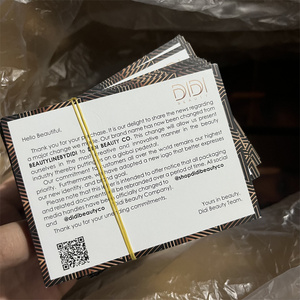 Cartes cosmétiques écologiques, cartes <span class=keywords><strong>de</strong></span> <span class=keywords><strong>remerciement</strong></span> personnalisées pour bijoux, cartes <span class=keywords><strong>de</strong></span> vœux d'<span class=keywords><strong>anniversaire</strong></span> avec votre design - Product Image 5