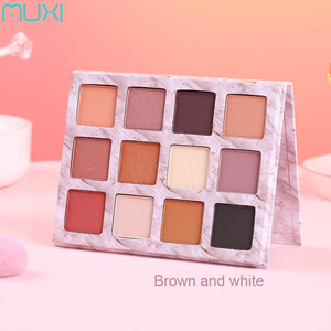 Profesional de mármol pigmentada paleta de sombra de ojos maquillaje 12 color arco iris de sombra de ojos Etiqueta - Product Image 2