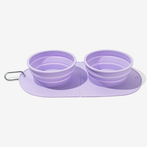 Juego de Platos Portátiles de Silicona para Mascotas, Plegables, para Perros y Gatos, para Comida y Agua, para Viajes y Actividades al Aire Libre - Product Image 1