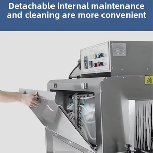 Gp500 chai nước cốc thủy tinh nhãn thu hẹp vành đai băng tải nhà máy lớn hơn hơi nước thu nhỏ máy với Máy phát điện hơi nước wrapper - Product Image 2