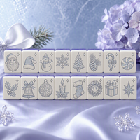 Nouvel ensemble de Mahjong classique japonais transparent et frais pour Noël, tuiles en acrylique, design durable pour 4 joueurs - Divertissement des fêtes