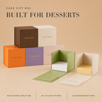 Boîte cadeau rigide pour gâteau avec couvercle et base, idéale pour l'emballage de desserts français