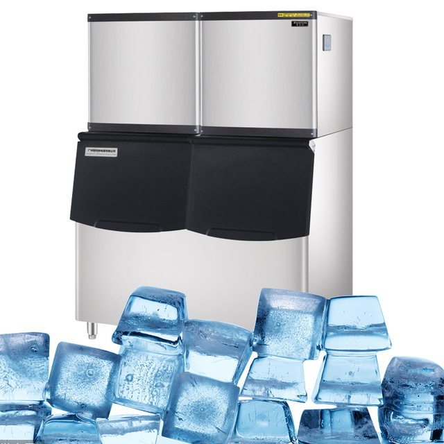 Large Capacity Commercial Ice Cube Makers Stainless Steel Machine Electric Ice Cube Machines Industrial Ice Making Machine