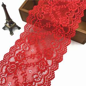 Tela de Encaje Personalizada de Fábrica con Bordado de Contorno de Flores, Tela de Encaje con Ojales para Boda - Product Image 6