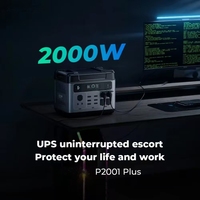 Batterie Lifepo4 P2001 Plus 2048wh, générateur solaire 2400w, contrôle par application, alimentation de secours portable, station d'alimentation