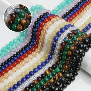 Joyería de cristal Natural personalizada de alta calidad, piedra preciosa curativa, cadena de cuentas de piedra energética, materias primas para la fabricación de pulseras - Product Image 4