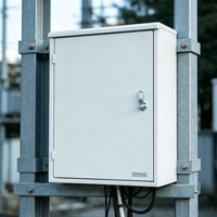 Armoire électrique industrielle murale certifiée en acier pour distribution basse tension, indice IP66, 380V, 80A, 6 prises