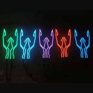 RTS-tira de luz LED fría para <span class=keywords><strong>casco</strong></span> de motocicleta, resistente al agua, Pegatina EL, 4 luces de advertencia parpadeantes, <span class=keywords><strong>Kit</strong></span> de <span class=keywords><strong>casco</strong></span> de conducción nocturna - Product Image 6