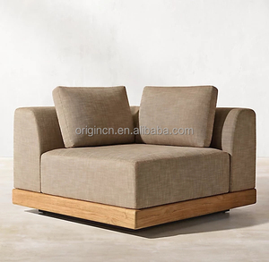 تصميم فاخر منجد وسادة سميكة من خشب الساج وحدات - Product Image 6