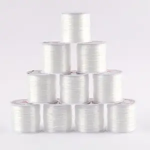 Ready to Ship 50m per Roll Clear White Elastic Polyester Crystal String Cord
